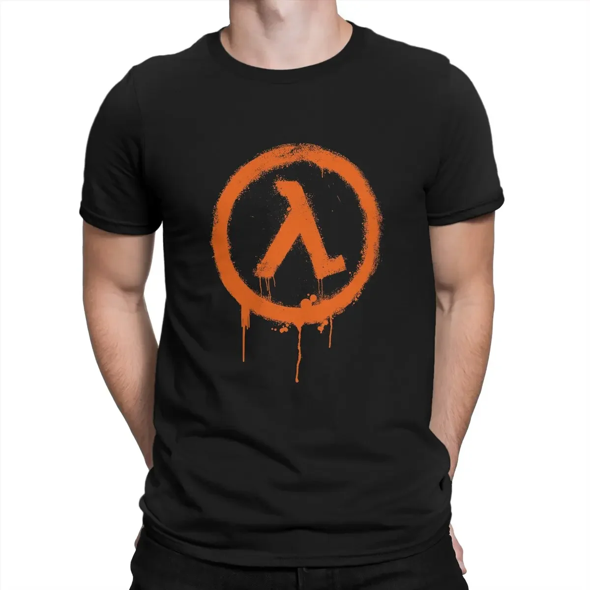 Half Life Game Rise Shine T Shirt Vintage Grunge Men's Tshirt O-Neck Streetwear