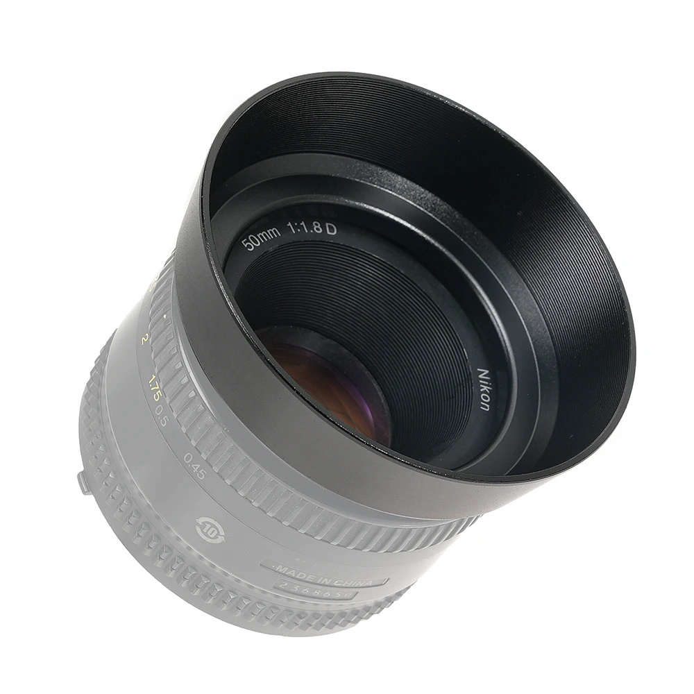 

FOTGA Lens Hood HN-3 Metal Light Shield Is Suitable For Nikon 35mm 2.8G/55mm 1.8G/55-80mm 50mm1.8 lenses Camera Lens Accessories
