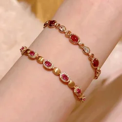 24K real gold antique money wind pigeon egg pigeon blood au9999 pure gold brushed bracelet advanced sense female
