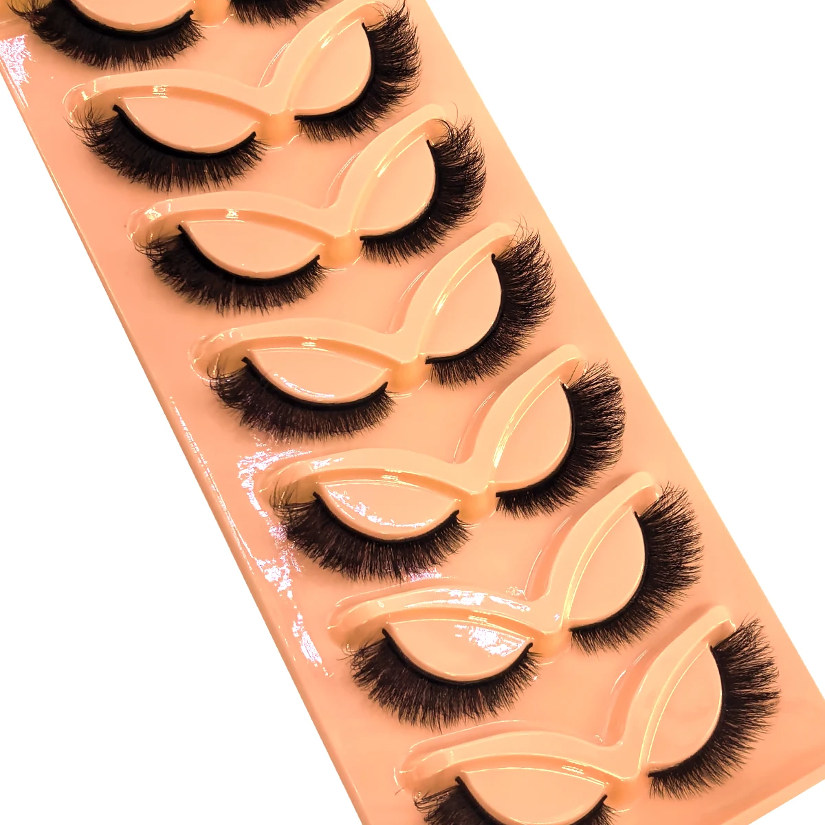 Neue 7-Paar 3D Katzenaugen-Wimpern aus Kunstnerz, dramatische falsche Wimpern, Großhandel, komplette Serie, Schönheitswimpern