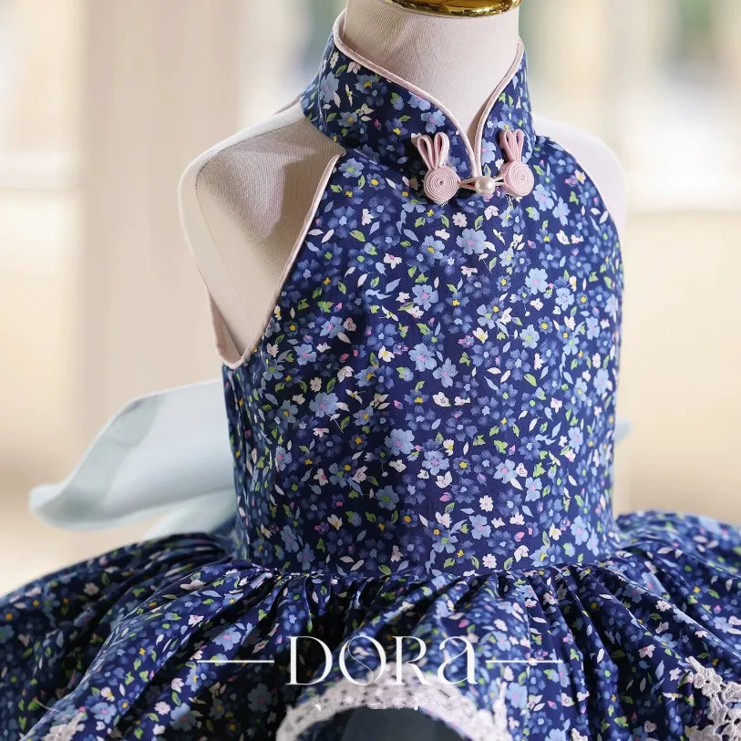 Hochwertiges Mädchen-Kommunionkleid für Auftritte, Klaviervorführungen, Hochzeiten, Geburtstagsfeiern, Festliche Kleider für Mädchen A5090 Großhandel – Detail 7