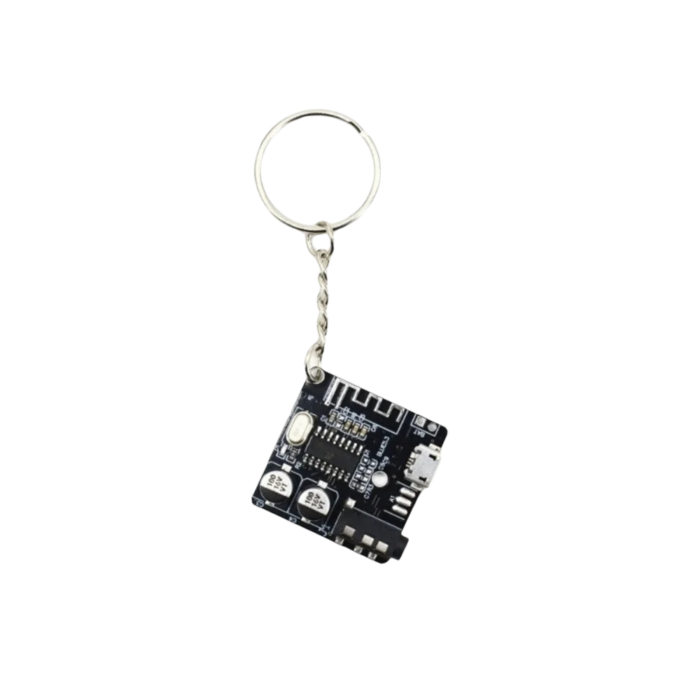 Real PCB Circuit Board Keychain Personalized Mechanical Electronic Component Key Fob Cyberpunk Style Sturdy Bag Pendant Charms