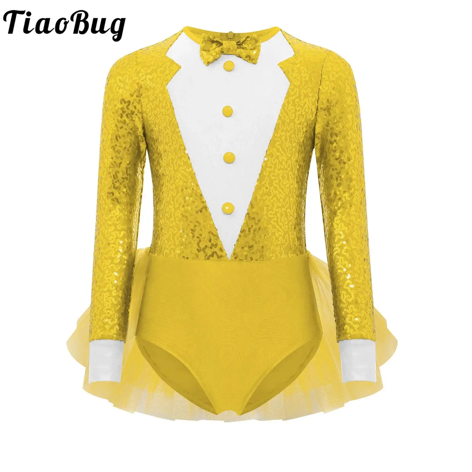 

Детский купальник для балета, джазового танца, гимнастики, фигурного катания, акробатики, костюм с блестящими пайетками, фатиновое боди с юбкой, танцевальная одежда