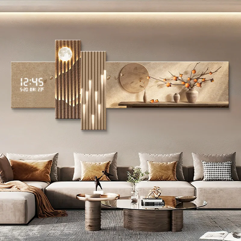 Persimmon and Ruyi Living Room Decorative Painting Electronic Screen New Chinese Sofa Background Wall Hanging Painting Tea Room