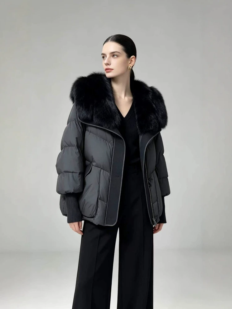 Quiet Luxury Short Down Jacket Women 2026 Winter High Quality Matte Puffer Coat Windproof Thick Warm Duck Down Parka New Feather