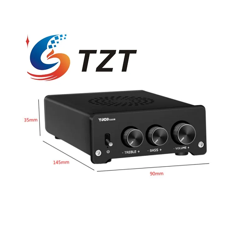 TZT D323B TPA3223 amplificador de potencia Digital estéreo HiFi Clase D de doble canal 200Wx2 amplificador de Audio de alta potencia