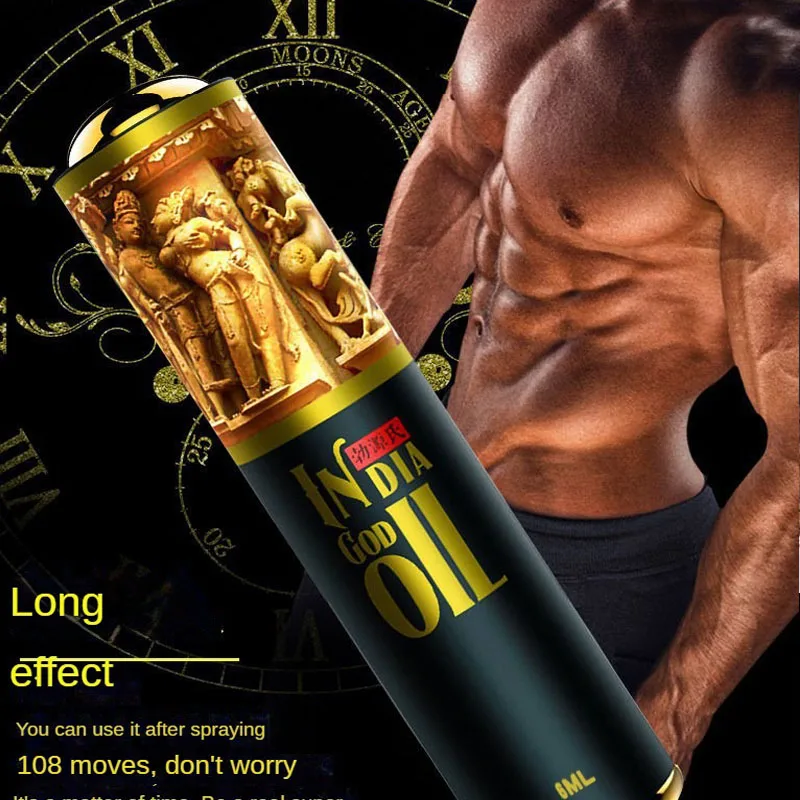 Spray retardante de aceite de Dios indio para hombres, gel de erección del pene, larga duración, 60 minutos, aceite de masaje sexual antieyaculación precoz