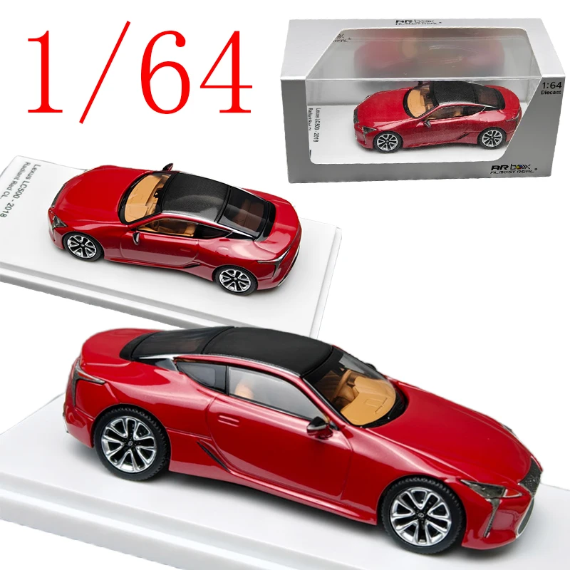 

AR Box Diecast 1/64 Scale Lexus Alloy Model Cars Lexus LC500 2018 Red Play Vehicles Toys for Boys Gift Original Box