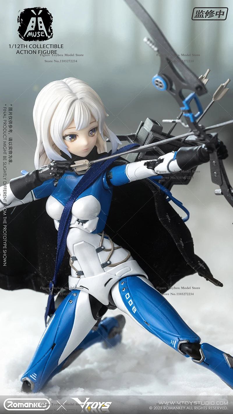 Romankey X VTOYS 1/12 Scale Cute Muse Movable Girl Action Figure Handsome Weapon Accessory 6\