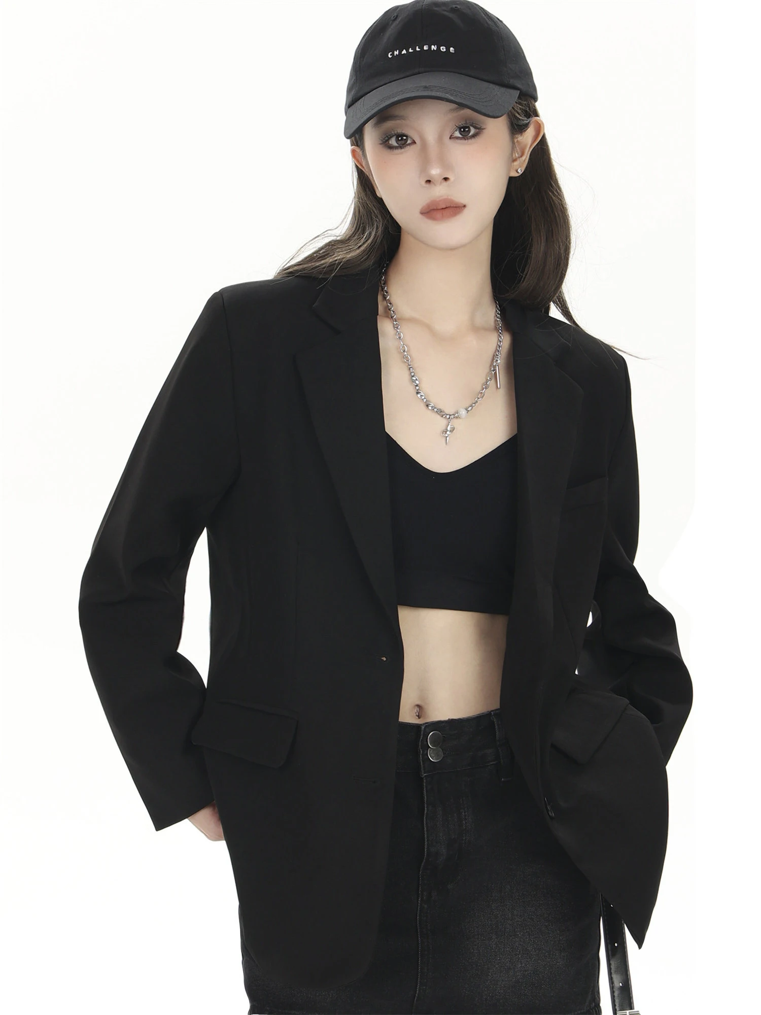 

Женский костюм Bla Suit Jaet, весна 2026, новая свободная модель, красивый топ в западном стиле, дышащий полиэстер