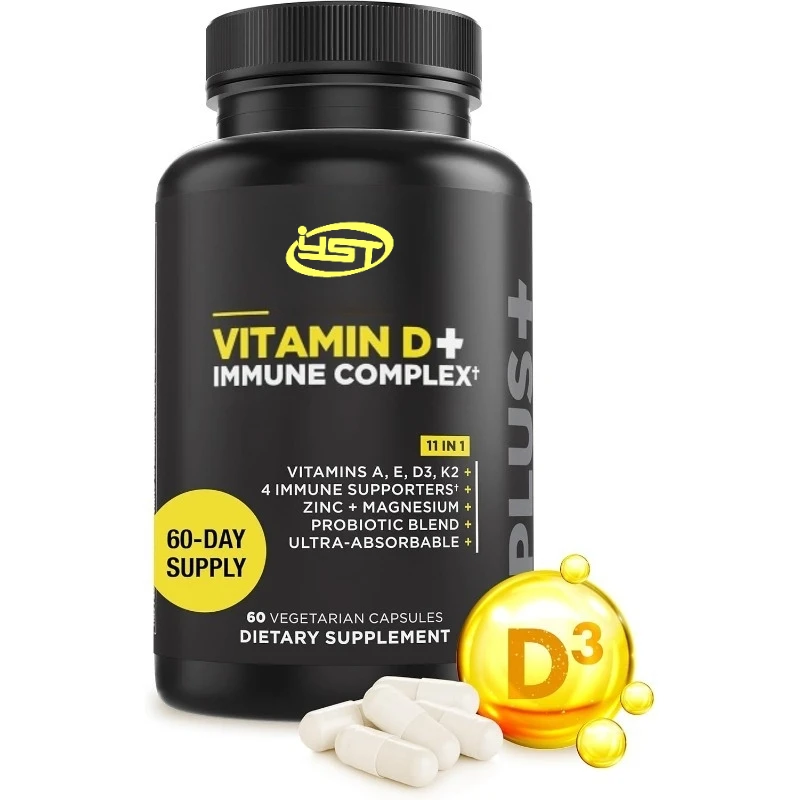 

Vitamin D3 K2 4000 Iu Supplement Capsule,9-in-1 Immune Support Containing Vitamin D A、e、k2、 Zinc, Magnesium,probiotic Mixture