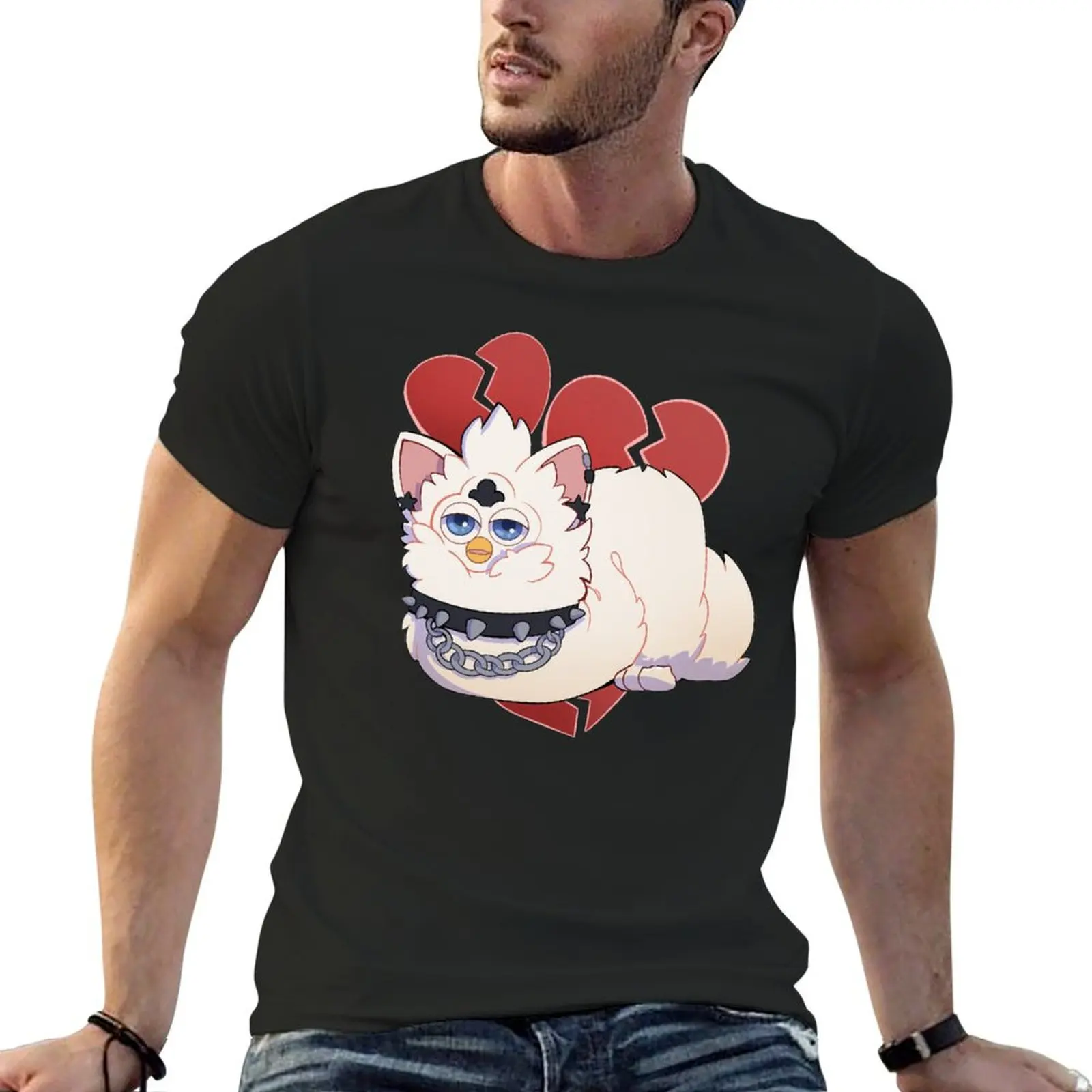 

Clown Furby long furby T-Shirt blacks oversized graphic tee Aesthetic clothing tee shirts for men