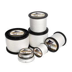 Hercules Fishing Line PE Braided Multifilament White Fishing Cord Strong 4 Strands Fishing Lin100M 300M 500M 1000M 1500M 2000M