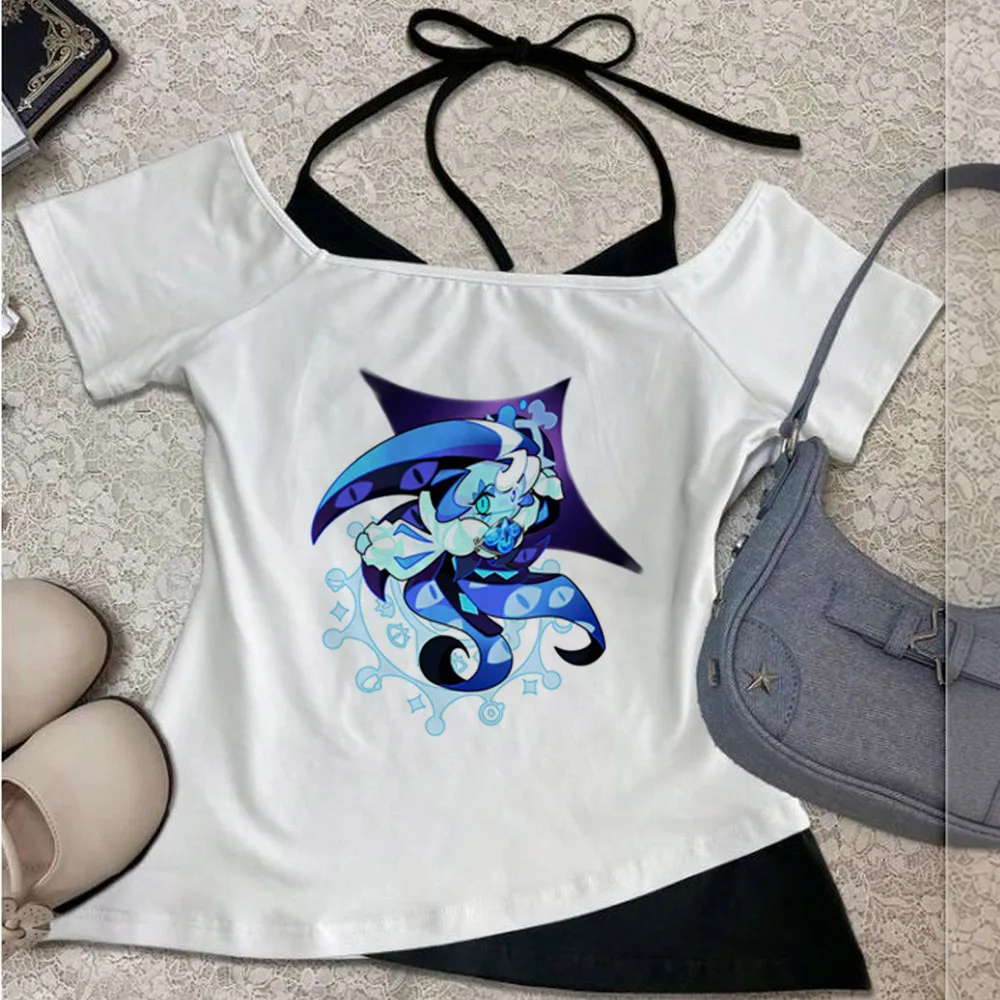 Shadow Milk Cookie cropped top ladies anime party grunge scene  alternative  shirt emo summer cute jojifuku dollette