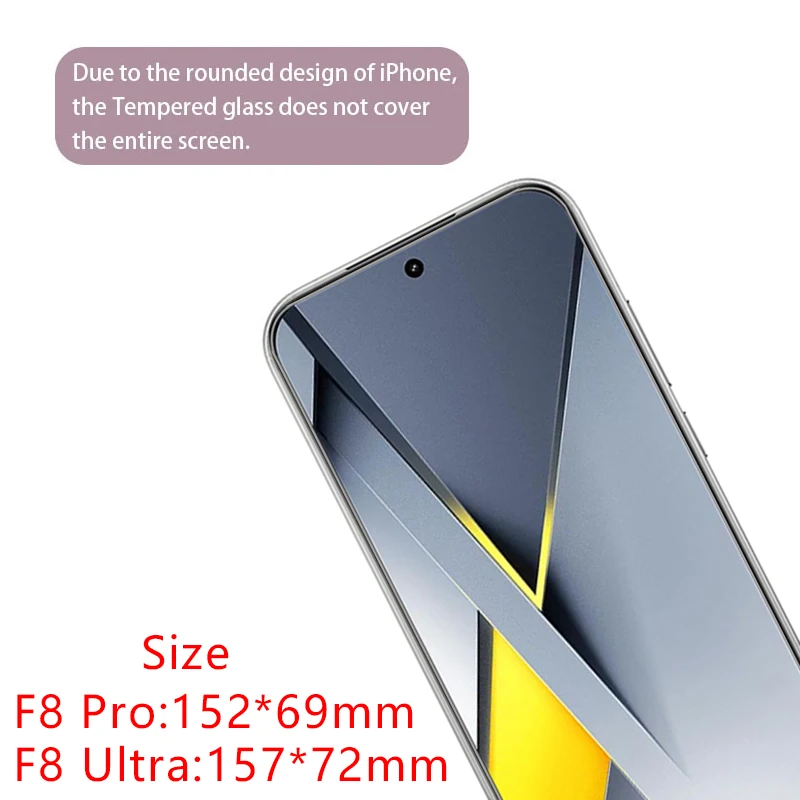 واقي شاشة لهاتف شاومي بوكو f8 برو زجاج مقسى فائق الحماية على pocof8 f 8 8f f8pro f8ultra 5g فيلم جلاس شاومي شاومي