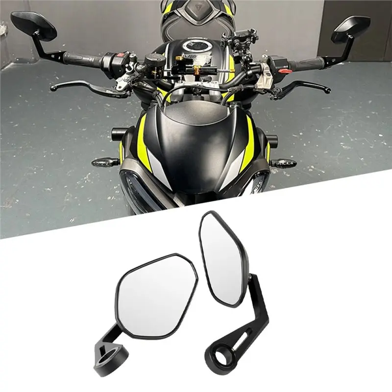CYL-Handlebar Rearview Mirrors Adjustable Bar End For Street Triple 765 R S RS Motorcycle Accessories