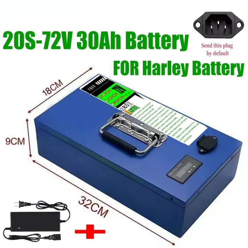 72V 18650 Lithium Battery Pack 20-50AH with Charger, Rechargeable Battery for Motors Under 3000W