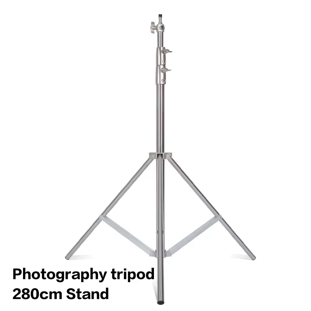 OEM ODM New Arrival 2.8m Photography Stainless Steel Lighting Lamp Holder Soft Box Video Flash Lamp Tripod Light Stand