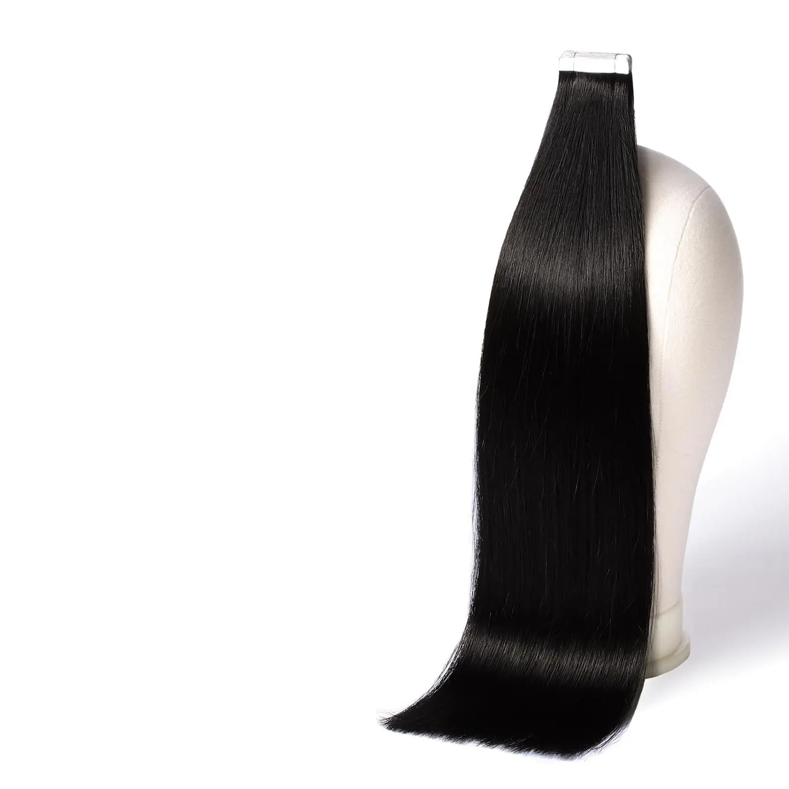 شريط في وصلات الشعر شعر بشري حقيقي 18 بوصة شريط مستقيم غير مرئي مزدوج الجوانب في وصلات الشعر # 1ب