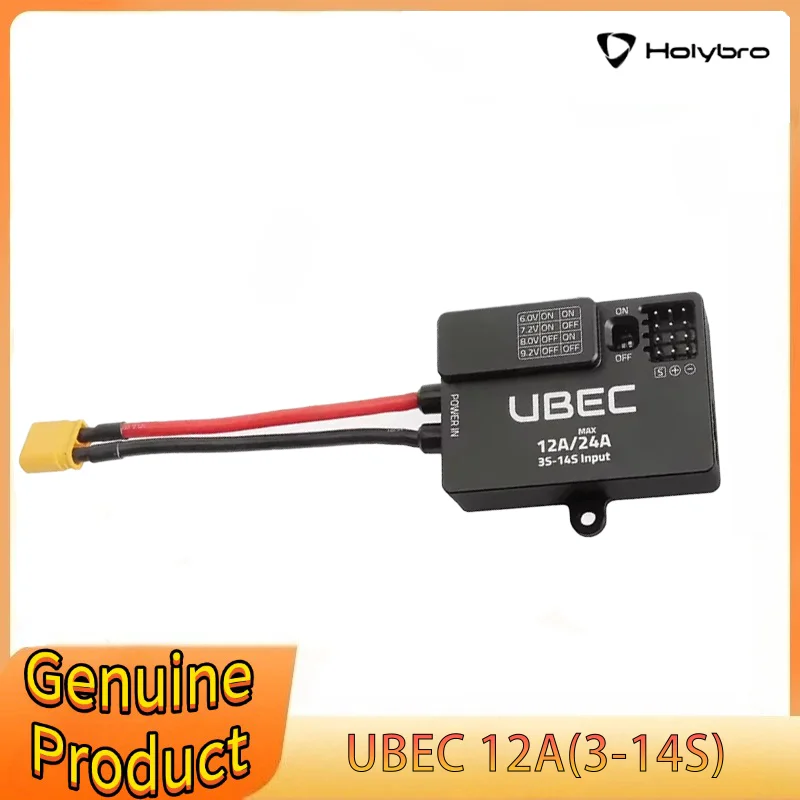 

Регулятор напряжения Holybro UBEC 12A (3-14S) синхронный понижающий с регулируемым выходным напряжением 6.0В/7.2В/8.0В/9.2В для радиоуправляемых FPV дронов