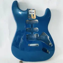 EB600 Blue Color ST Electric Guitar Body  for DIY Replace SSH Pickups Strato Model Solid Wood Surface Dirty