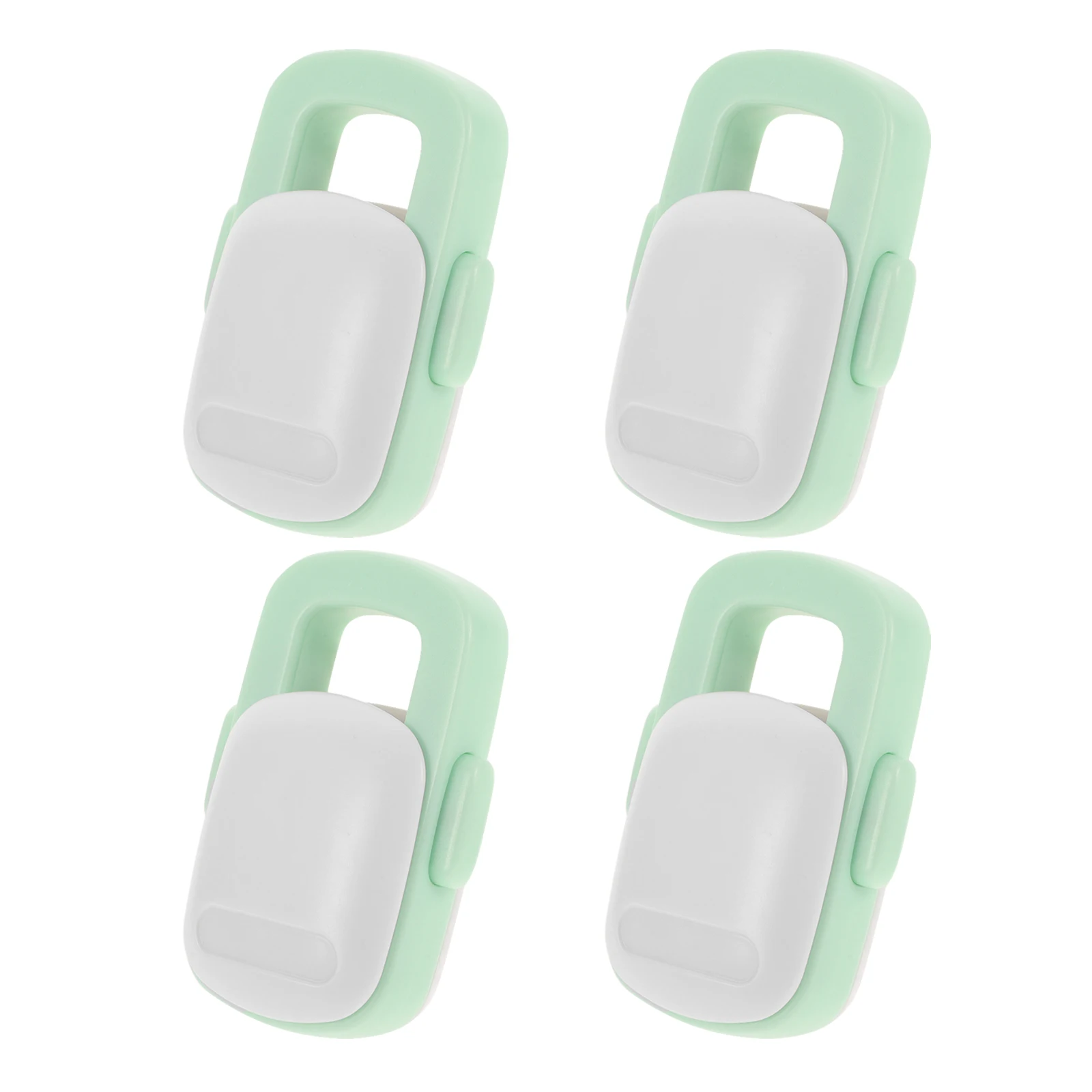 

4 Pcs Child Safety Locks Light Green Door Knob Covers Fridge Cabinet Baby Proof Kitchen Oven Security Appliance Protection