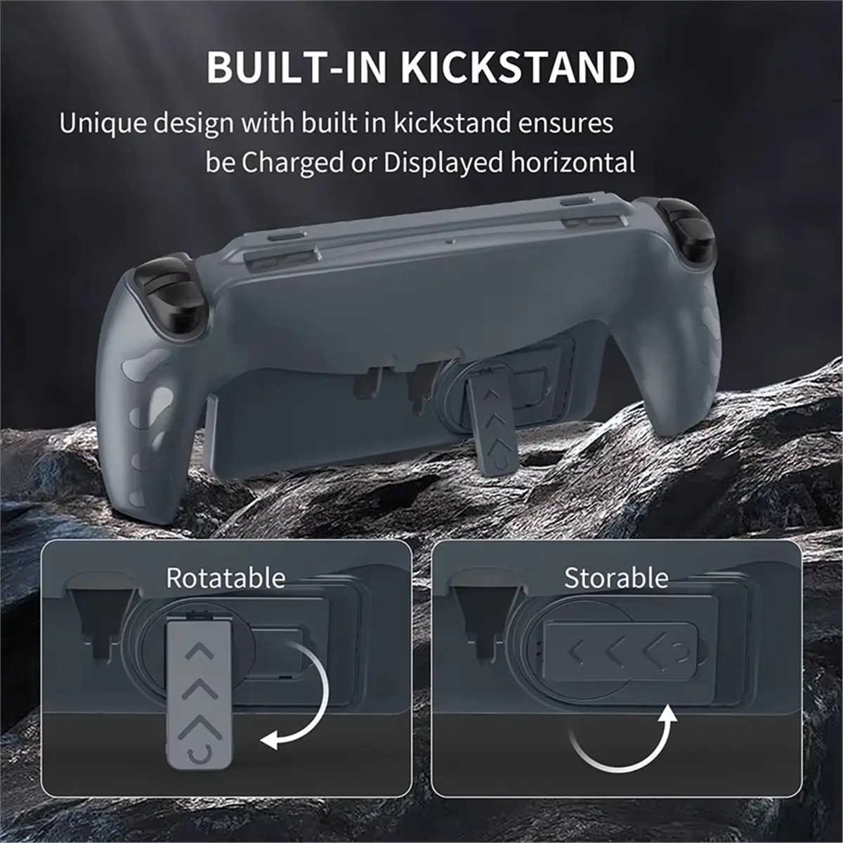 TPU Case with Stand Gaming Console Controller Sleeve Skin Protective Skin Cover Detachable Face Cover for Portal
