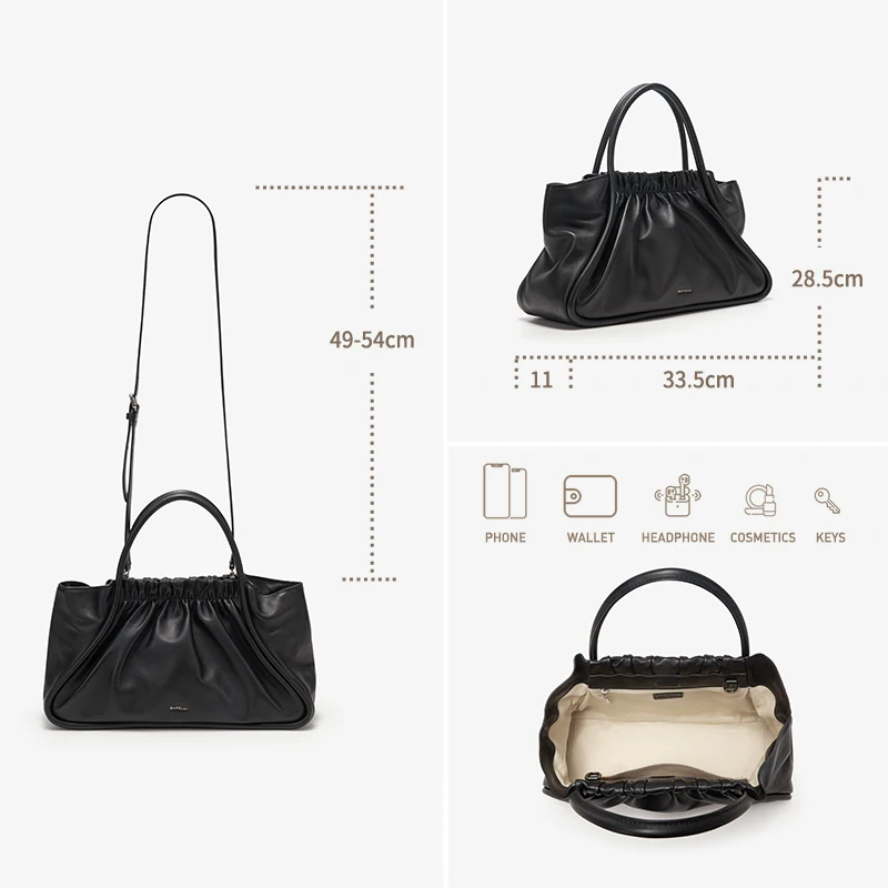 BAFELLI 2026 NEW WOMEN\'S BAG STYLE GENUINE LEATHER PURSE LUXURY BRAND DESIGNER SHOULDER HANDBAGS QUALITY ORIGINAL TOTE