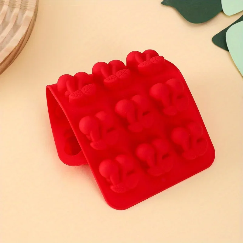 1pc Cherry Mold Silicone Chocolate Mold Cake Mold DIY Drip Mold, Suitable for Jam, Jelly, Chocolate, Candy, Ice, Cake, Muffin