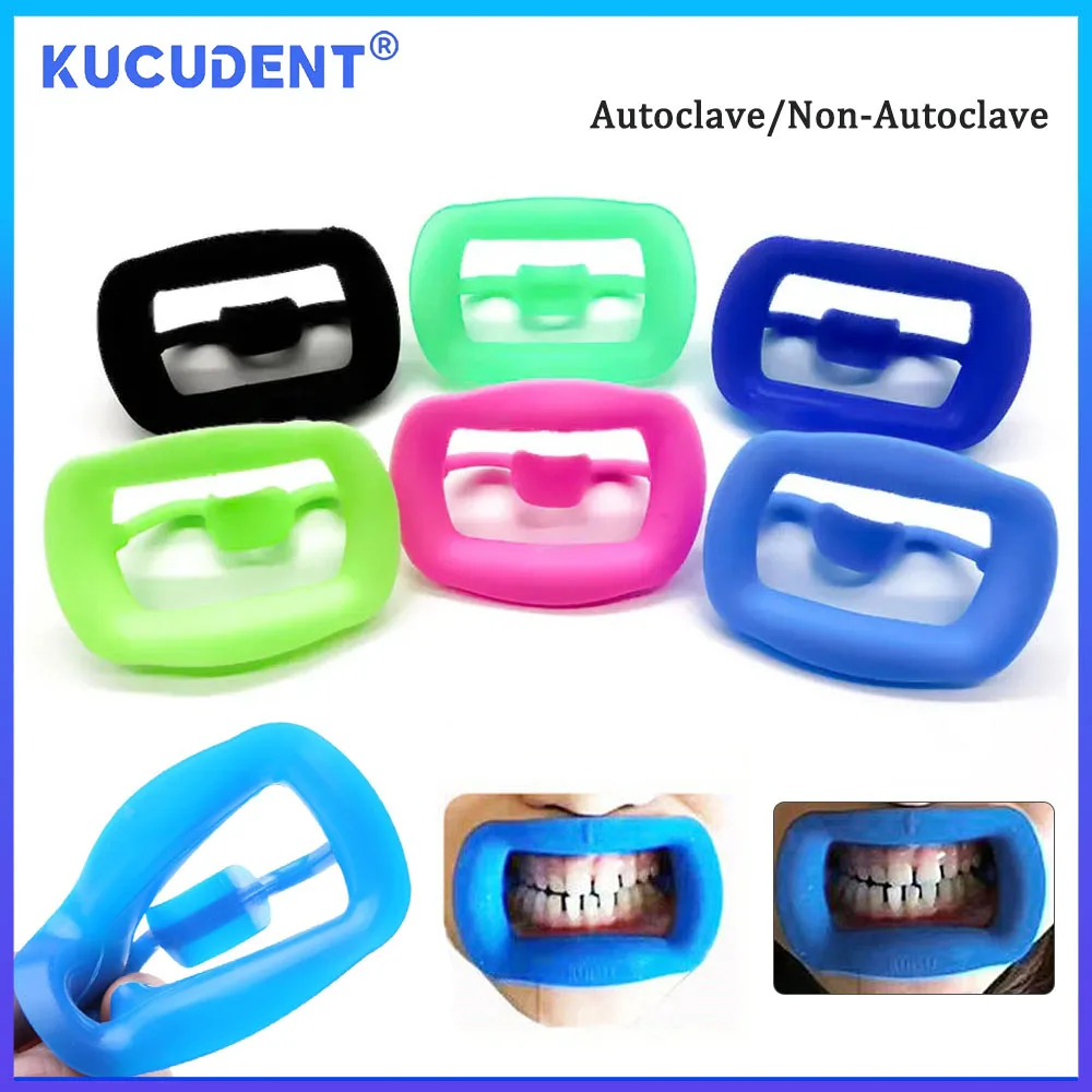 KUCUDENT  Dental Soft Silicone Mouth Openers Orthodontic Intraoral Lip Cheek Retractor Expander O Type Dentistry Accessories