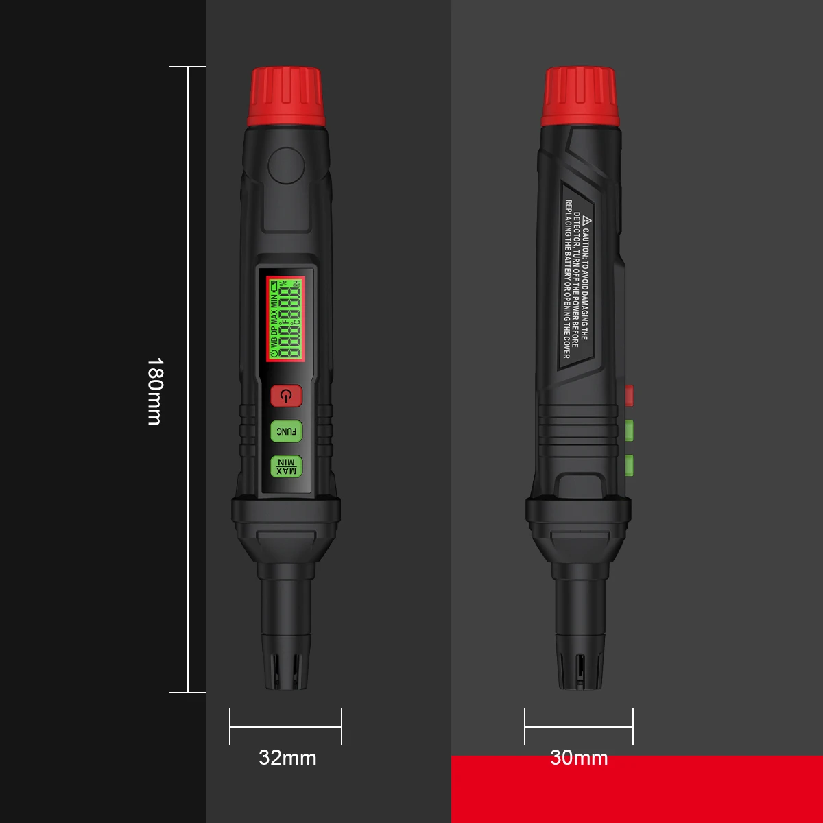 HABOTEST HT62 4-in-1 Digital Psychrometer Portable Thermo-Hygrometer Temperature and Humidity Meter Pen