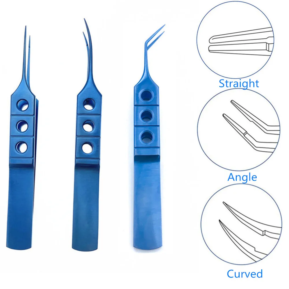 Forceps de suture Castroviejo en titane à dents, forceps dentés pour la fixation des paupières ophtalmiques, instrument chirurgical pour les yeux