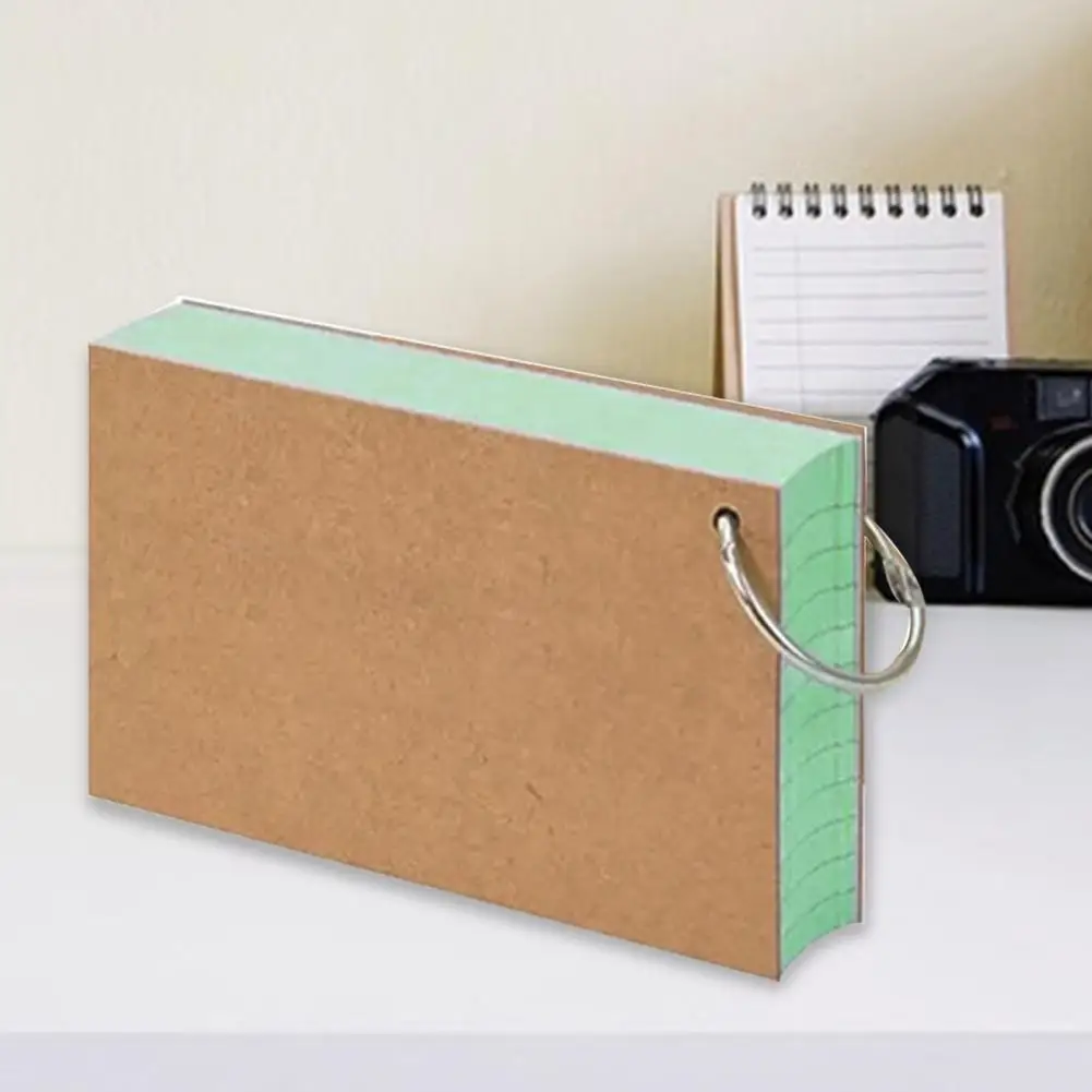 1 Set Colored Index Cards Flash Cards With Metal Ring Smooth Writing Paper No Ink Bleeding Notecards Ruled Study Cards 스티커