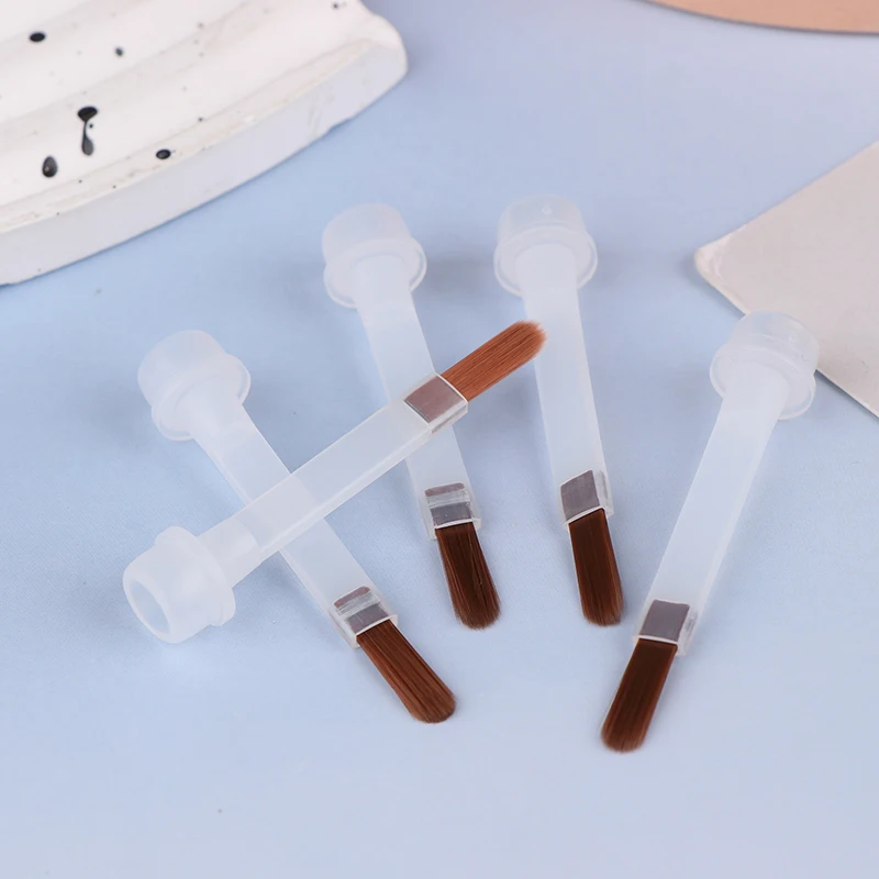 5/10/15/20 قطعة فرشاة طلاء الأظافر القابل للتصرف ل 15 مللي زجاجة طلاء الأظافر فرشاة بديلة الشعر البني مسمار فرشاة فنية تطبيقها #3
