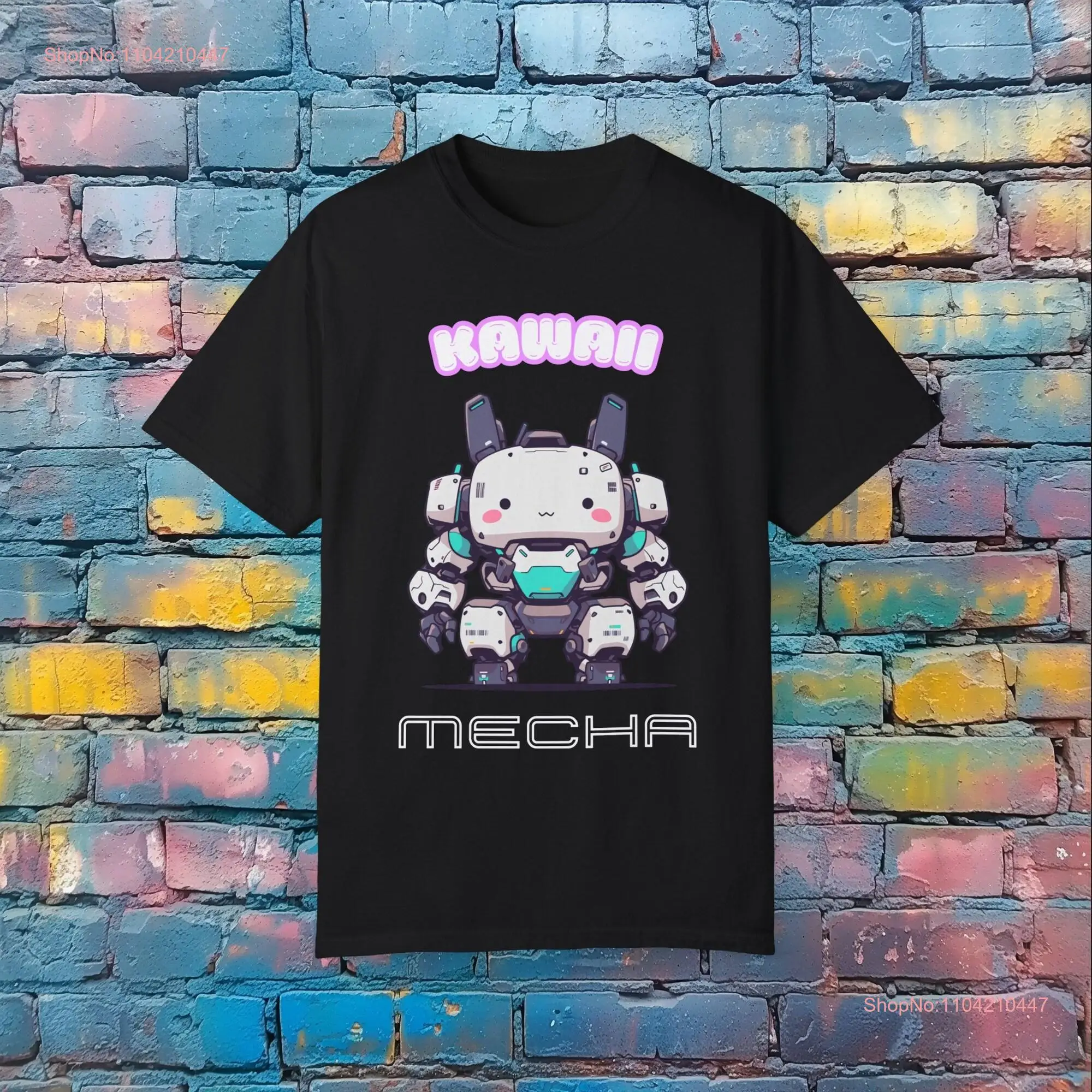 Kawaii Mecha T Shirt Cute Mech long or short sleeves