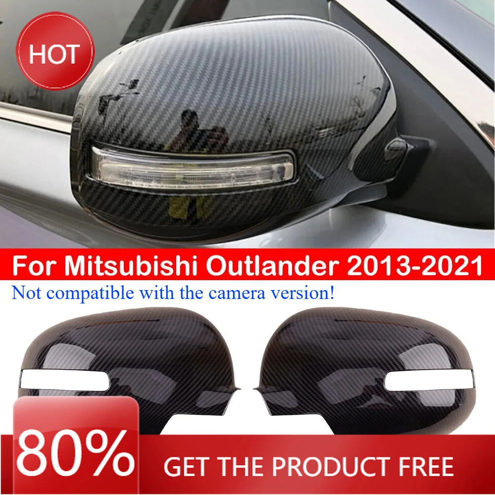 

Чехлы на зеркала для Mitsubishi Outlander 2013-2021, крышка бокового зеркала заднего вида автомобиля, крышка крыла, наклейка на внешнюю дверь, накладка на корпус из углерода