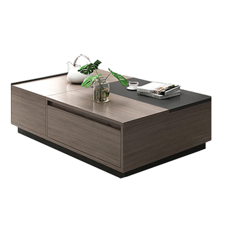 Multi-function Rectangle Space Saving Smart Coffee Table with Storage