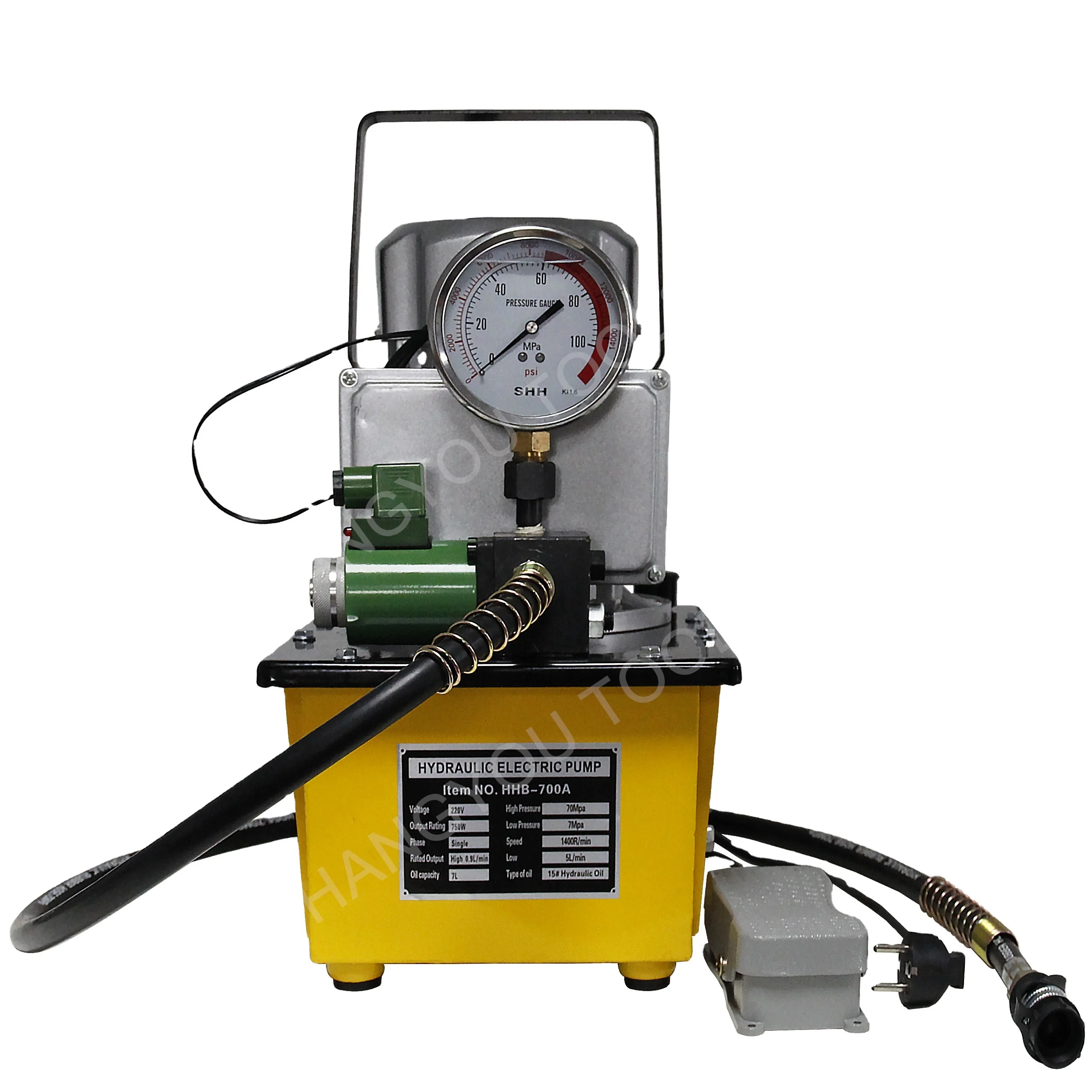 HHB-700A 700 Bar High Pressure oil Pump Power Pack