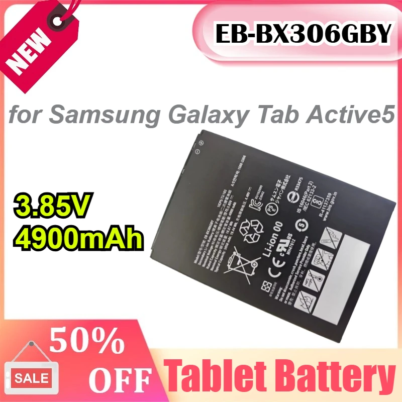 EB-BX306GBY 3.85V 4900mAh for Samsung Galaxy Tab Active5 Tablet Battery