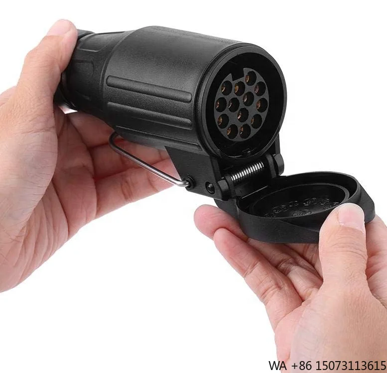 European Style 12V 13-Pin Trailer Socket Connector for Vehicle Van Towbar