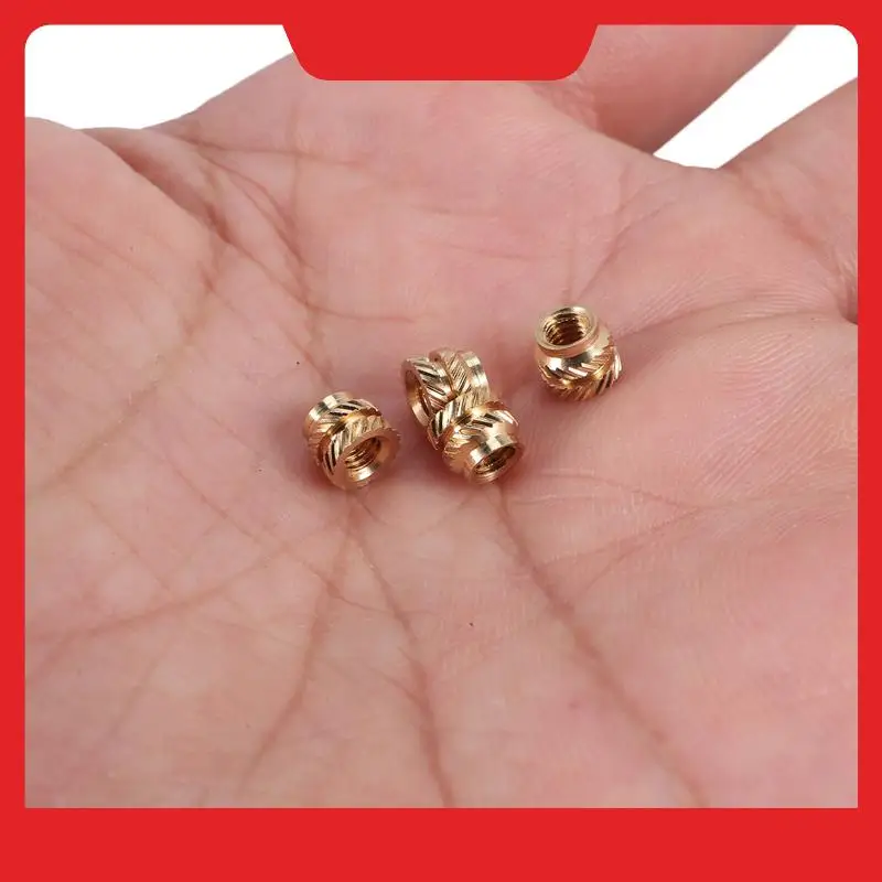 100Pcs M3 Thread Knurled Brass Threaded Heat Set Heat Resistant Insert Embedment Nut,M3X5X4,For 3D Printer Voron 2.4 Etc-N38R