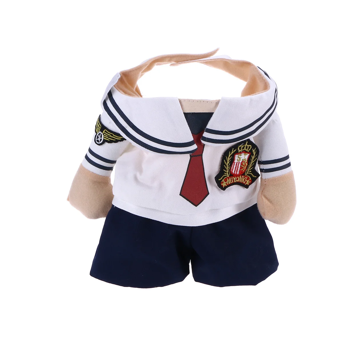 

Pet Clothes Dog Costume Navy Suit Sailor Hat Holiday Party Halloween Christmas Warm Cotton Adjustable Clothes