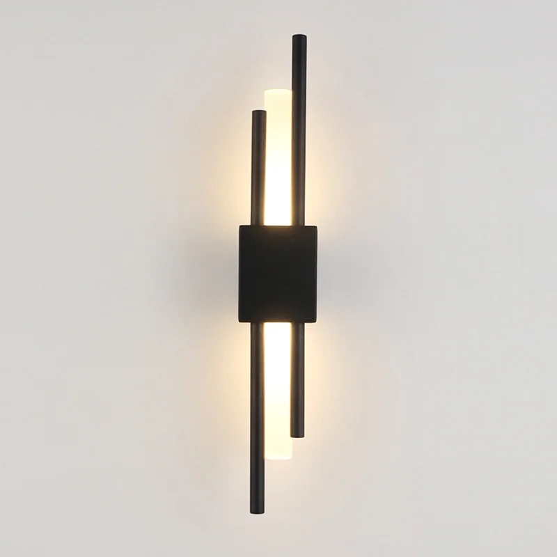 

Modern Stylish Bronze Gold And Black 50cm Pipe LED Wall Lamp For Living Room Hallway Corridor Bedroom Sconces Light Fixture