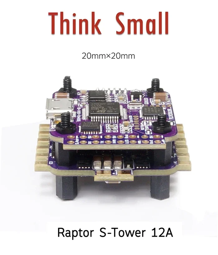 VivaFlycolor Raptor S-Tower 12A BHeli-S 2-3S BEC 5V1A Dshot ESC With F3 Flight Controller FC Happymodel Emax 20MM