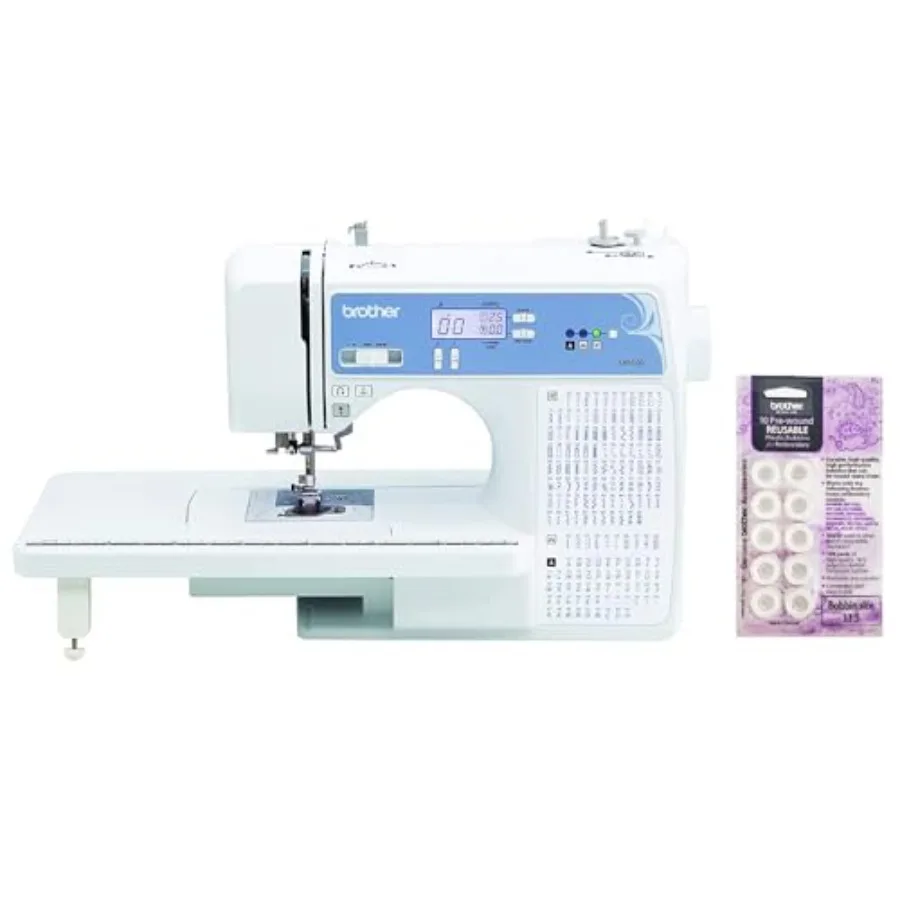 

Компьютеризированная швейно-вышивальная машина XR9550, 165 встроенных строчек, ЖК-дисплей, широкий стол, 8 прижимных лапок, 10 предварительно настроенных программ