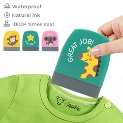 Selo de nome personalizado para roupas, selos uniformes escolares não desbotados, adequados para rótulos de meninos, chapéu, máscara, meias stamper