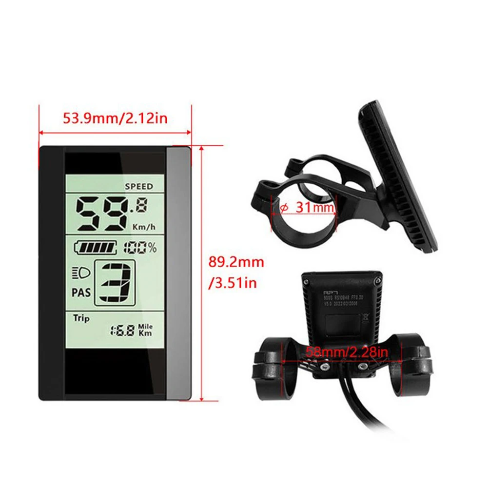 

Дисплей Ebike 800S, совместимый с двигателем Bafang 01 02 HD, вертикальный экран для управления и мониторинга электрического велосипеда