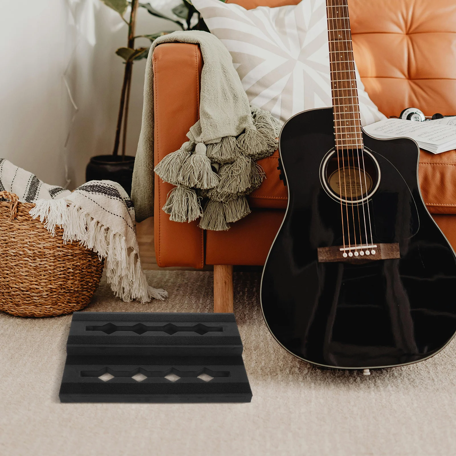 

Guitar Single Effect Board Eva Foam Material Stable Track Design Portable Durable Guitarist Small Pedalboard