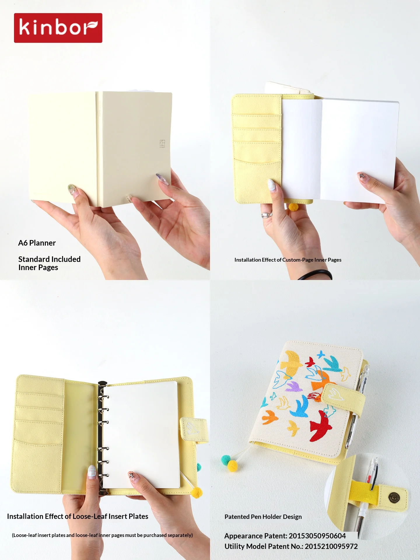 Kinbor A6 Tragbares Reisetagebuch Notizbuch 128 Blatt Plüsch 3D-Nasen-Pompon-Lesezeichen für Reiseplanung/Outdoor-Journaling und Skizzieren – Detail 16