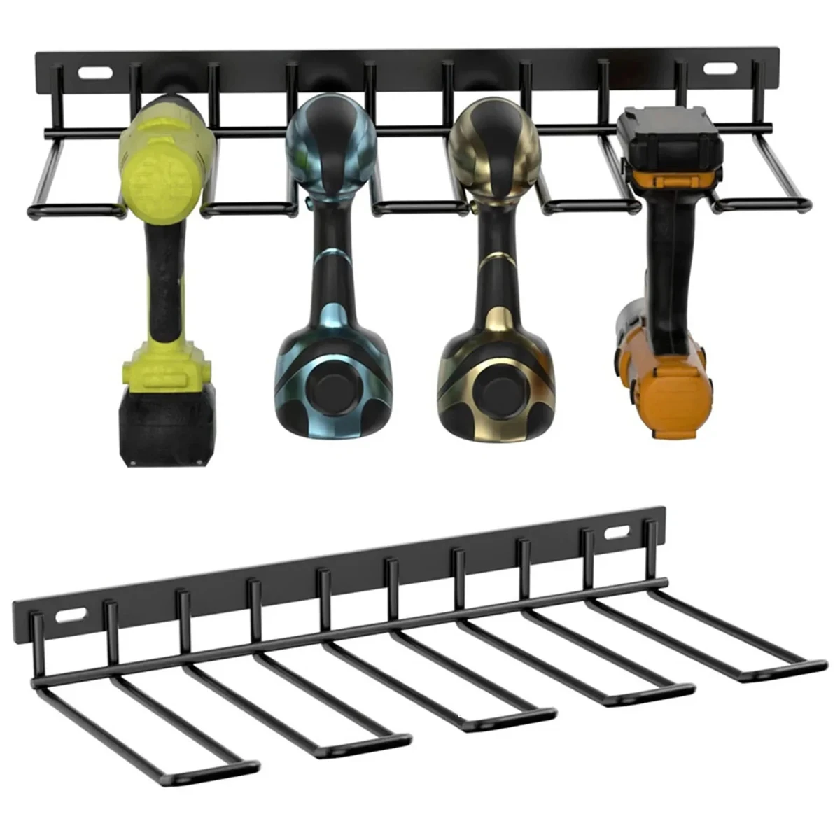 Hand Power Tool Organizer Rack Wall Mounted Floating Tool Shelf Electric Drill Holders Heavy Duty For Workshop Garage